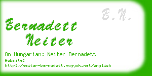 bernadett neiter business card